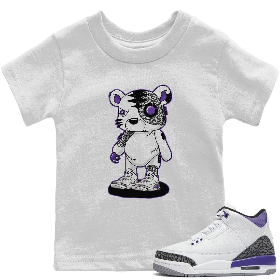 Jordan 3 Dark Iris Sneaker Matching T-Shirt Cyborg Tiger Sneaker Tees Jordan 3 Dark Iris Sneaker Release Tees Kids Shirts