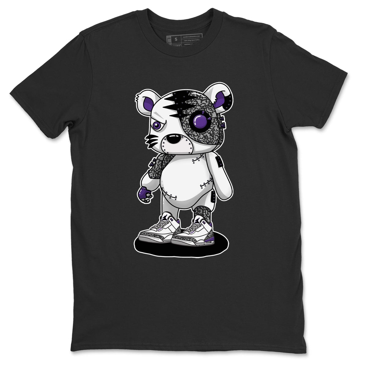 Jordan 3 Dark Iris Sneaker Matching T-Shirt Cyborg Tiger Sneaker Tees Jordan 3 Dark Iris Sneaker Release Tees Crew Neck Tees