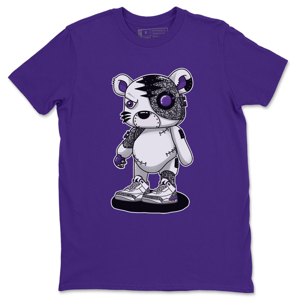 Jordan 3 Dark Iris Sneaker Matching T-Shirt Cyborg Tiger Sneaker Tees Jordan 3 Dark Iris Sneaker Release Tees Crew Neck Tees
