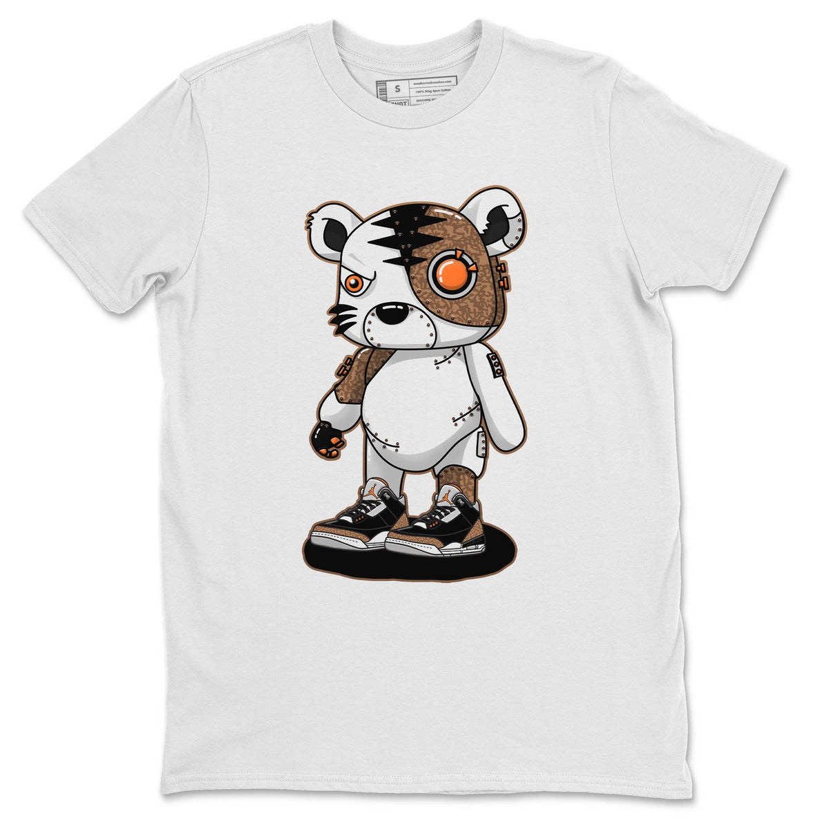 Jordan 3 Desert Elephant Sneaker Matching T-Shirt Cyborg Tiger Sneaker Tees Jordan 3 Desert Elephant Sneaker Release Tees Crew Neck Tees