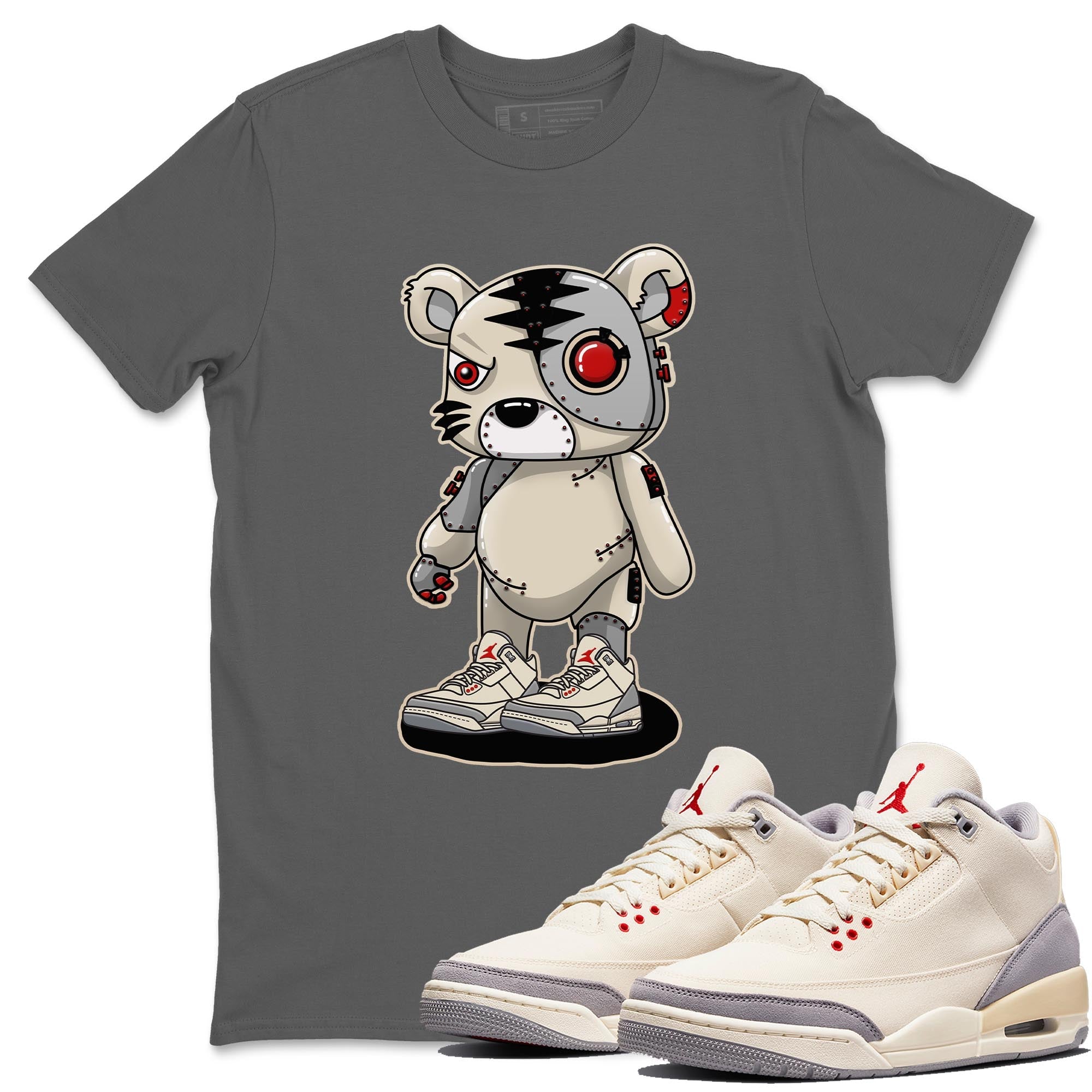 Jordan 3 Muslin Shirt To Match Jordans Cyborg Tiger Sneaker Tees Jordan 3 Muslin Drip Gear Zone Sneaker Matching Clothing Unisex Shirts