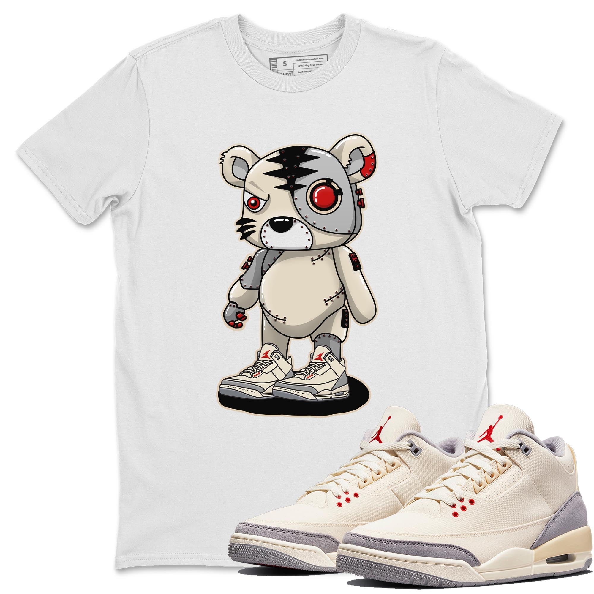 Jordan 3 Muslin Shirt To Match Jordans Cyborg Tiger Sneaker Tees Jordan 3 Muslin Drip Gear Zone Sneaker Matching Clothing Unisex Shirts