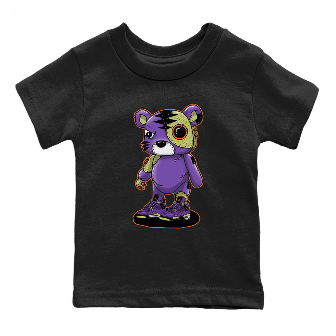 Jordan 4 Canyon Purple Sneaker Matching T-Shirt Cyborg Tiger Sneaker Tees Jordan 4 Canyon Purple Sneaker Release Tees Kids Shirts