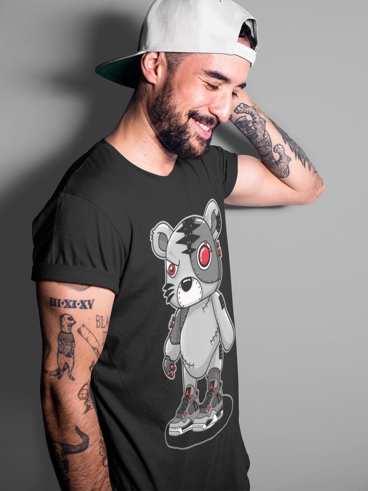 Jordan 4 Infrared Sneaker Matching T-Shirt Cyborg Tiger Sneaker Tees Jordan 4 Infrared Sneaker Release Tees Crew Neck Tees