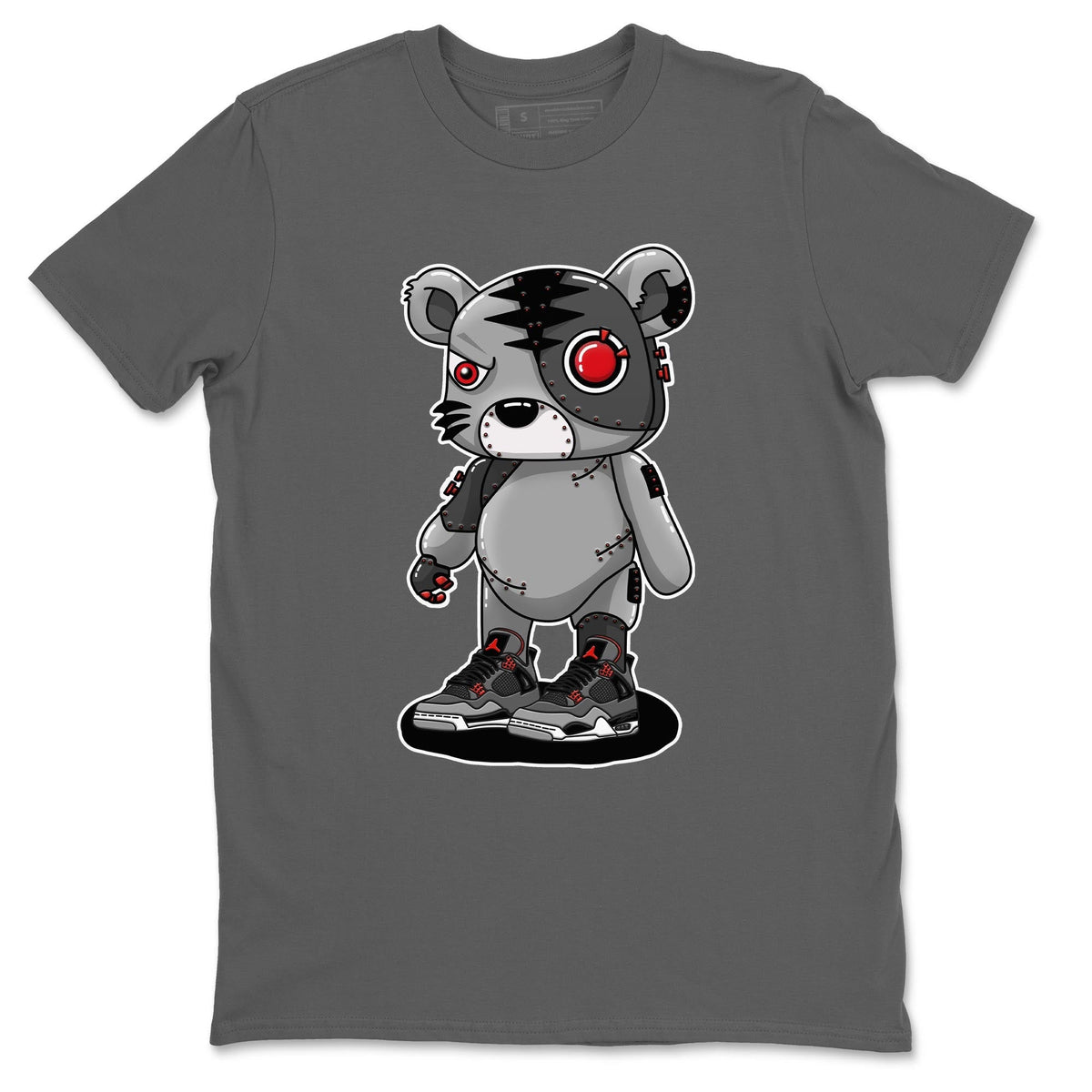 Jordan 4 Infrared Sneaker Matching T-Shirt Cyborg Tiger Sneaker Tees Jordan 4 Infrared Sneaker Release Tees Crew Neck Tees