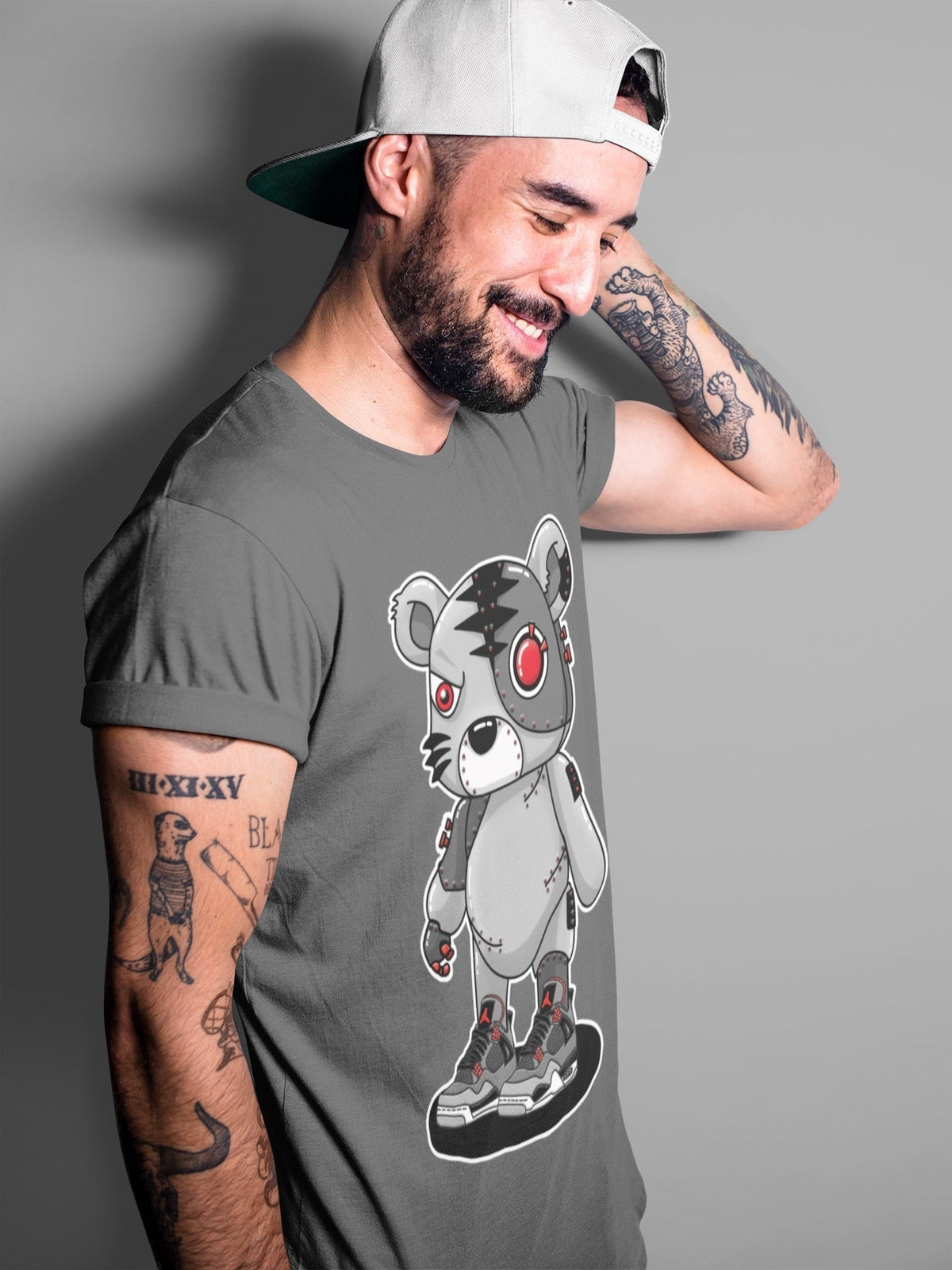 Jordan 4 Infrared Sneaker Matching T-Shirt Cyborg Tiger Sneaker Tees Jordan 4 Infrared Sneaker Release Tees Crew Neck Tees