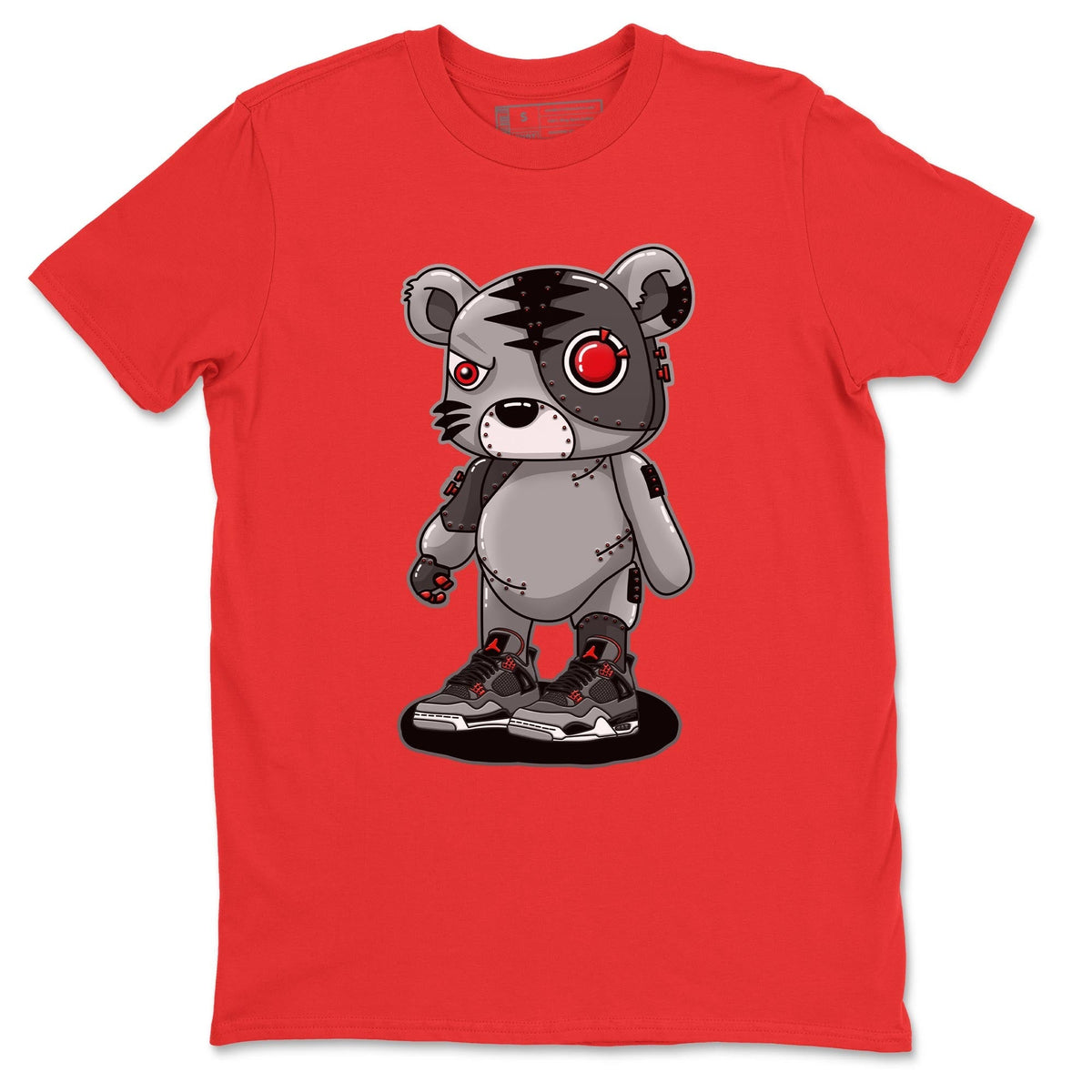 Jordan 4 Infrared Sneaker Matching T-Shirt Cyborg Tiger Sneaker Tees Jordan 4 Infrared Sneaker Release Tees Crew Neck Tees