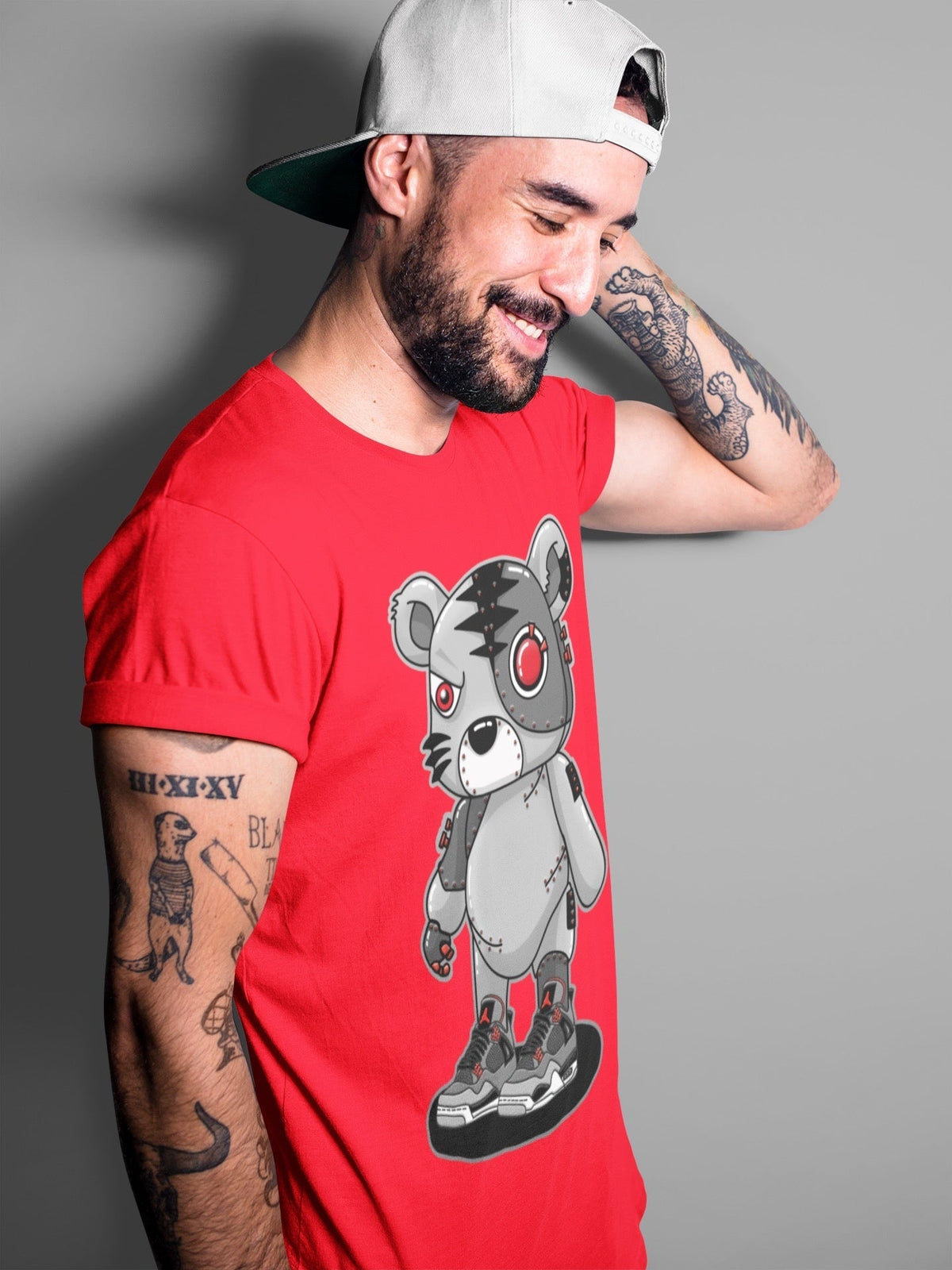 Jordan 4 Infrared Sneaker Matching T-Shirt Cyborg Tiger Sneaker Tees Jordan 4 Infrared Sneaker Release Tees Crew Neck Tees