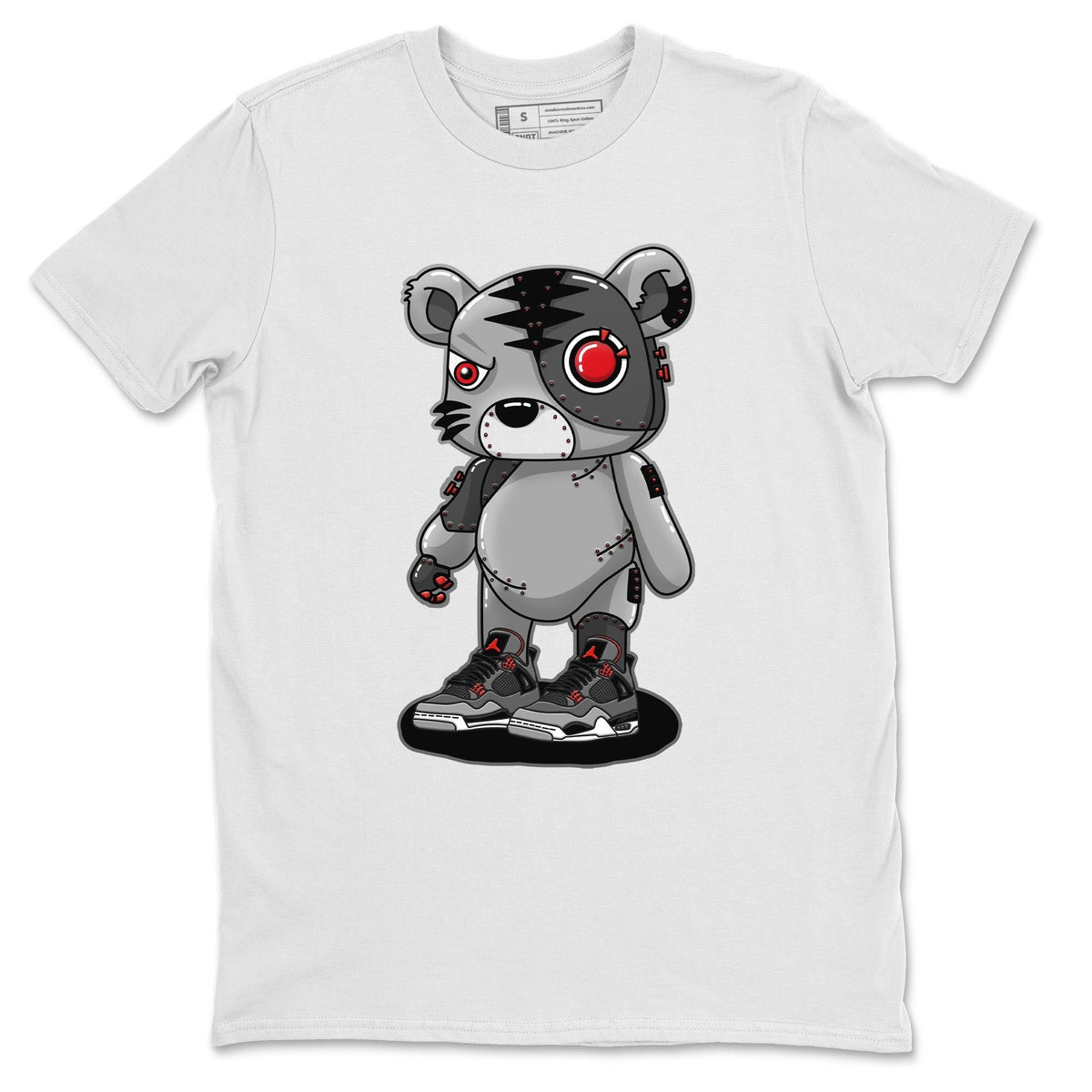 Jordan 4 Infrared Sneaker Matching T-Shirt Cyborg Tiger Sneaker Tees Jordan 4 Infrared Sneaker Release Tees Crew Neck Tees