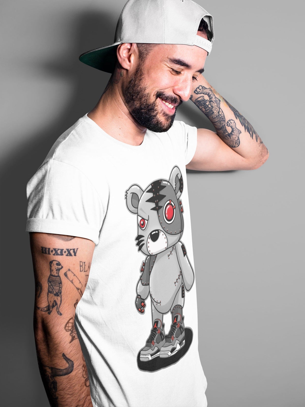 Jordan 4 Infrared Sneaker Matching T-Shirt Cyborg Tiger Sneaker Tees Jordan 4 Infrared Sneaker Release Tees Crew Neck Tees