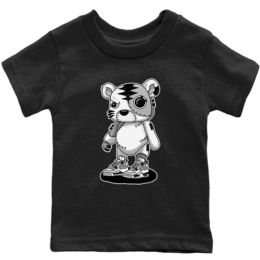 Jordan 4 Military Black Sneaker Matching T-Shirt Cyborg Tiger Sneaker Tees Jordan 4 Military Black Sneaker Release Tees Kids Shirts
