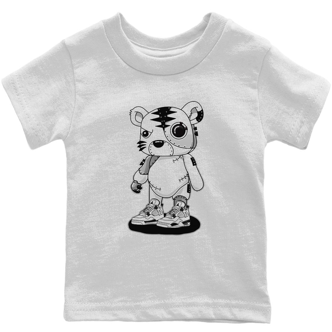 Jordan 4 Military Black Sneaker Matching T-Shirt Cyborg Tiger Sneaker Tees Jordan 4 Military Black Sneaker Release Tees Kids Shirts