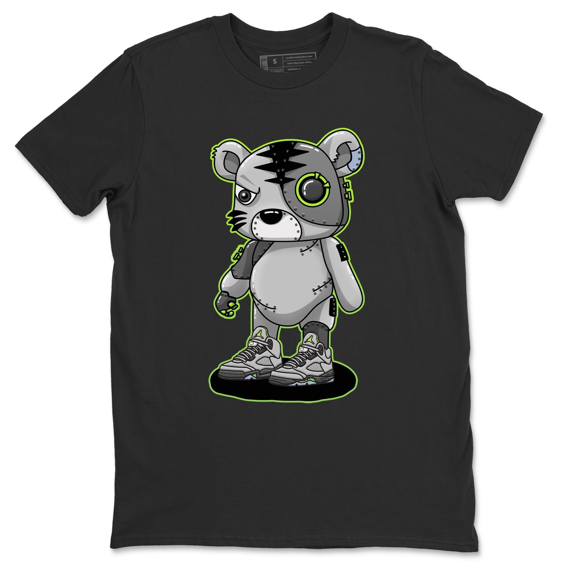 Jordan 5 Green Bean Sneaker Matching T-Shirt Cyborg Tiger Sneaker Tees Jordan 5 Green Bean Sneaker Release Tees Crew Neck Tees