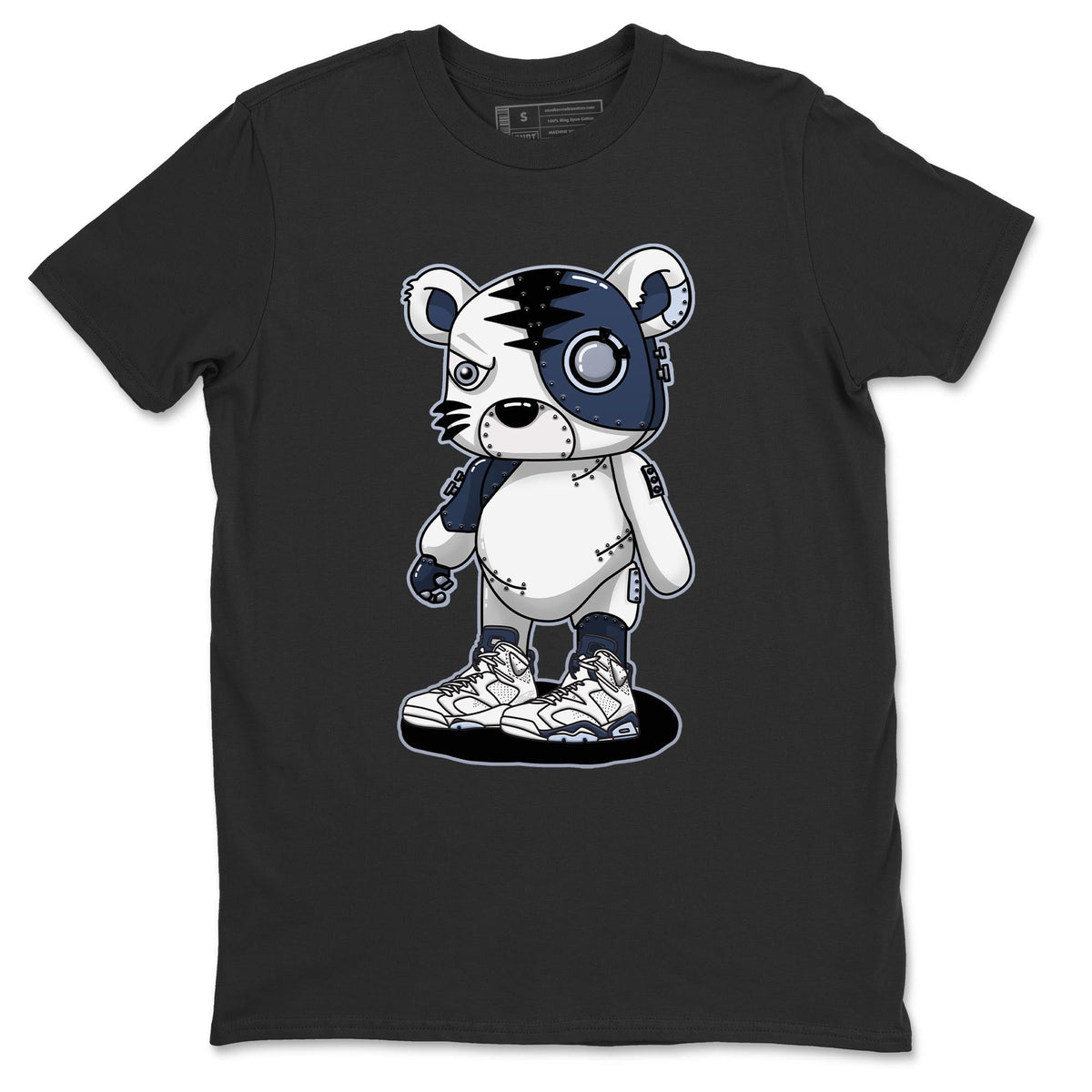 Jordan 6 Midnight Navy Sneaker Matching T-Shirt Cyborg Tiger Sneaker Tees Jordan 6 Midnight Navy Sneaker Release Tees Crew Neck Tees