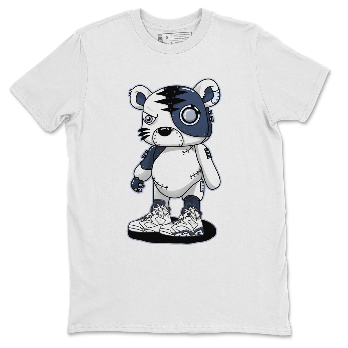 Jordan 6 Midnight Navy Sneaker Matching T-Shirt Cyborg Tiger Sneaker Tees Jordan 6 Midnight Navy Sneaker Release Tees Crew Neck Tees