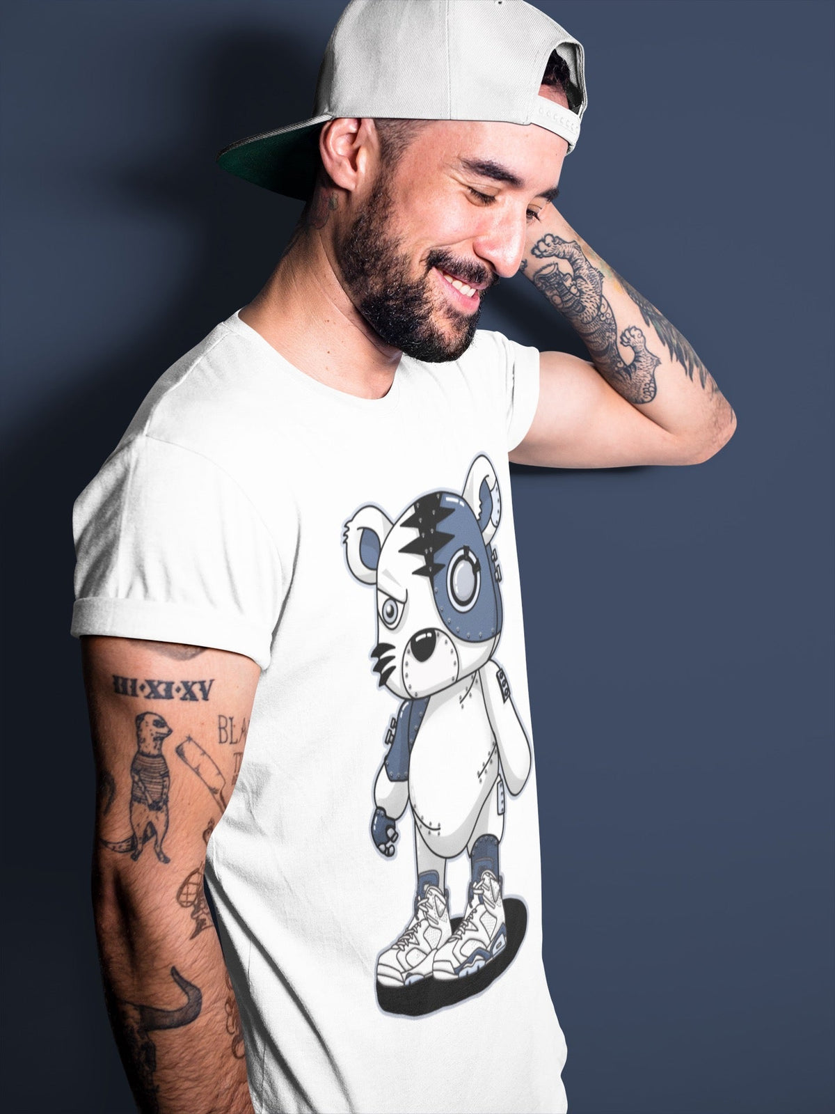 Jordan 6 Midnight Navy Sneaker Matching T-Shirt Cyborg Tiger Sneaker Tees Jordan 6 Midnight Navy Sneaker Release Tees Crew Neck Tees
