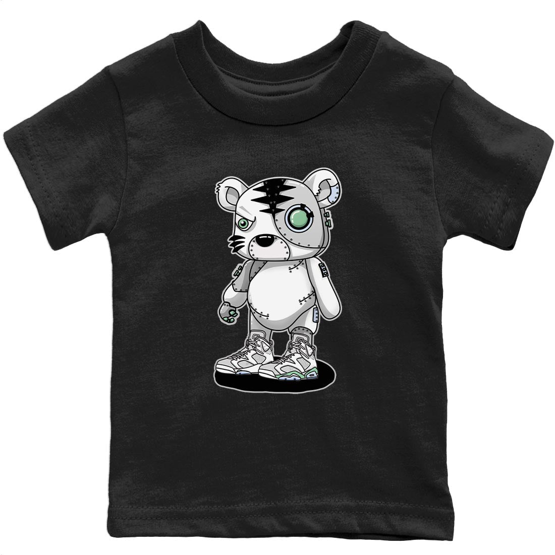 Jordan 6 Mint Foam Sneaker Matching T-Shirt Cyborg Tiger Sneaker Tees Jordan 6 Mint Foam Sneaker Release Tees Kids Shirts