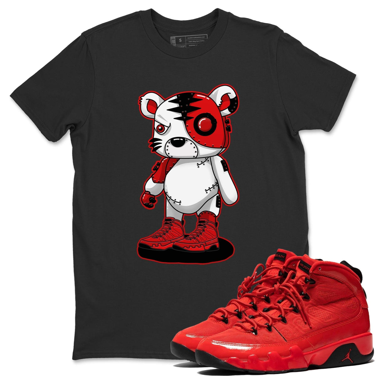 Jordan 9 Chile Red Shirt To Match Jordans Cyborg Tiger Sneaker Tees Jordan 9 Chile Red Drip Gear Zone Sneaker Matching Clothing Unisex Shirts