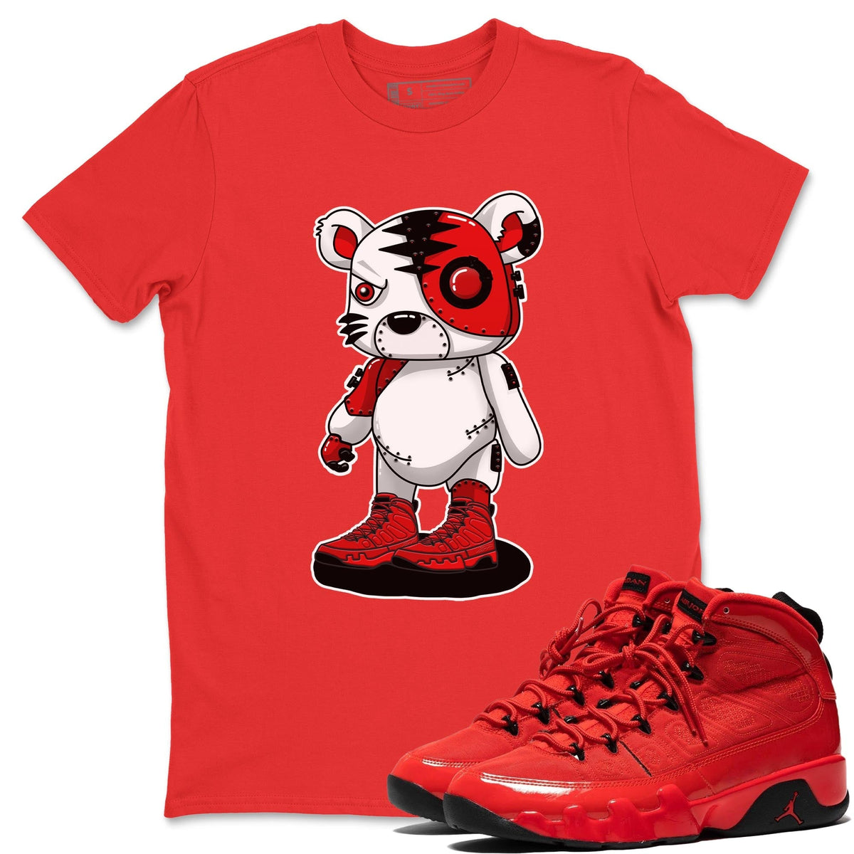 Jordan 9 Chile Red Shirt To Match Jordans Cyborg Tiger Sneaker Tees Jordan 9 Chile Red Drip Gear Zone Sneaker Matching Clothing Unisex Shirts