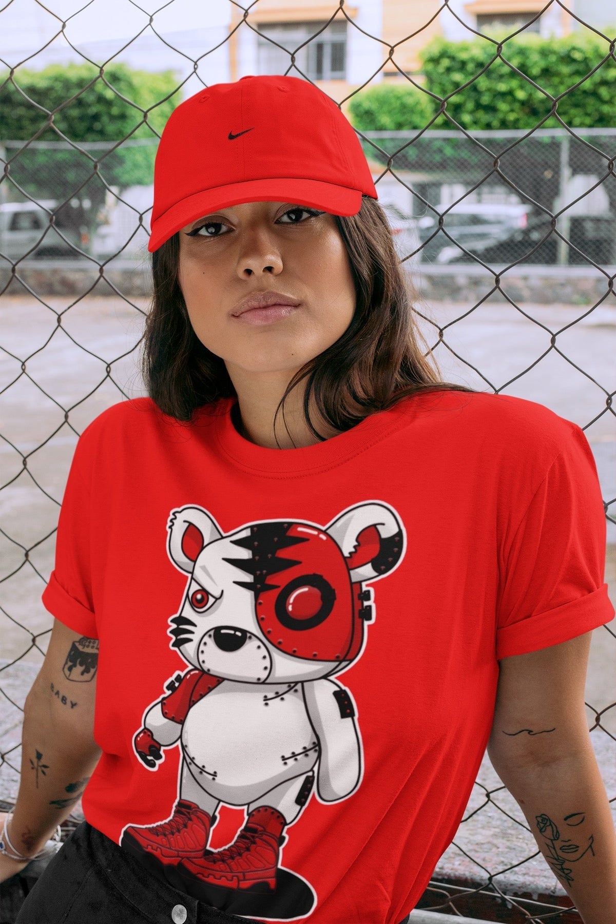 Jordan 9 Chile Red Shirt To Match Jordans Cyborg Tiger Sneaker Tees Jordan 9 Chile Red Drip Gear Zone Sneaker Matching Clothing Unisex Shirts