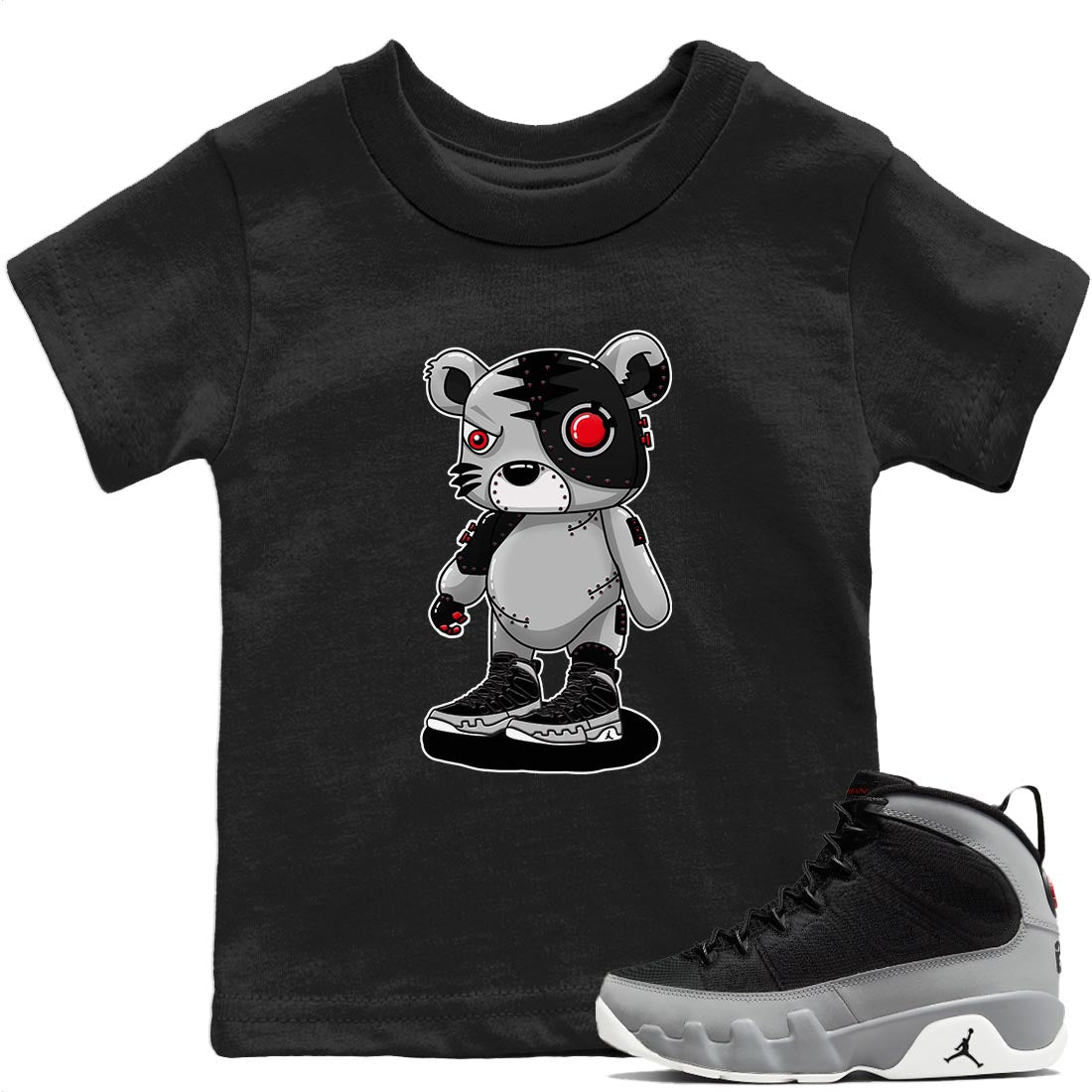 Jordan 9 Particle Grey Shirt To Match Jordans Cyborg Tiger Sneaker Tees Jordan 9 Particle Grey Drip Gear Zone Sneaker Matching Clothing Kids Shirts