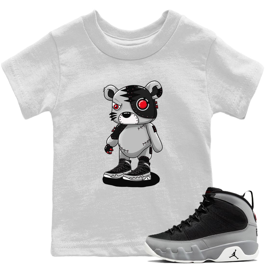 Jordan 9 Particle Grey Shirt To Match Jordans Cyborg Tiger Sneaker Tees Jordan 9 Particle Grey Drip Gear Zone Sneaker Matching Clothing Kids Shirts