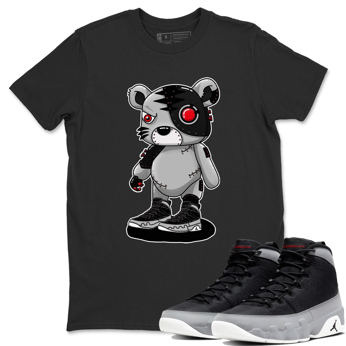 Jordan 9 Particle Grey Shirt To Match Jordans Cyborg Tiger Sneaker Tees Jordan 9 Particle Grey Drip Gear Zone Sneaker Matching Clothing Unisex Shirts