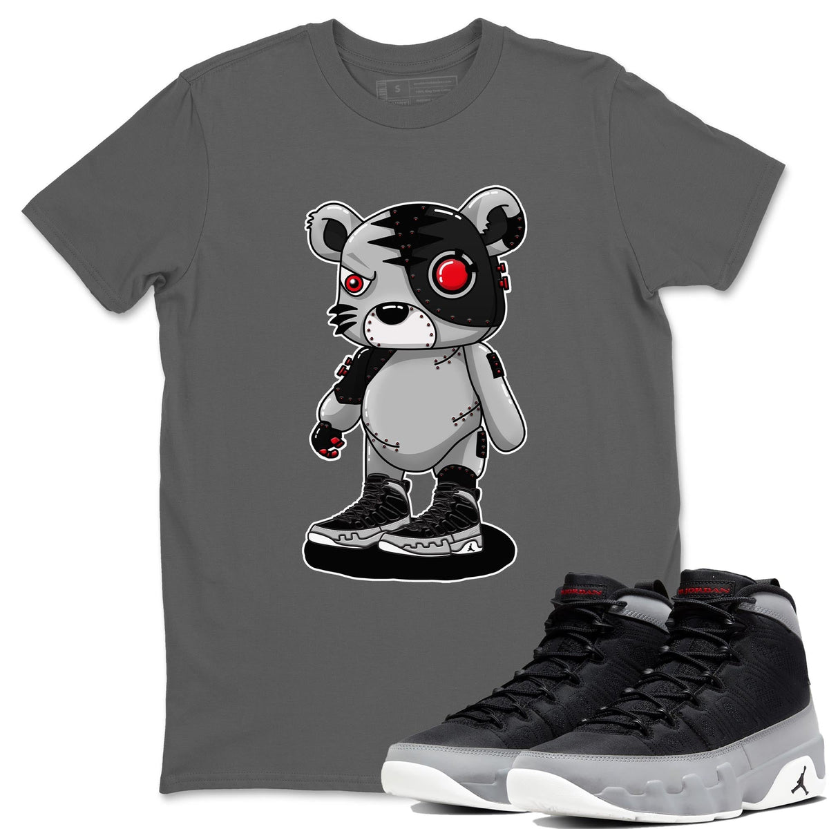 Jordan 9 Particle Grey Shirt To Match Jordans Cyborg Tiger Sneaker Tees Jordan 9 Particle Grey Drip Gear Zone Sneaker Matching Clothing Unisex Shirts
