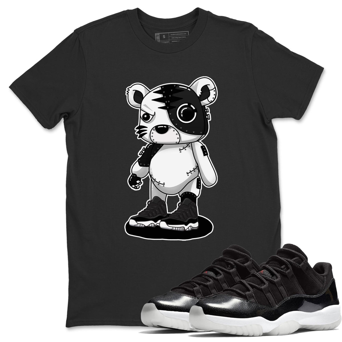Jordan 11 72-10 Sneaker Matching T-Shirt Cyborg Tiger Sneaker Tees Jordan 11 72-10 Sneaker Release Tees Crew Neck Tees
