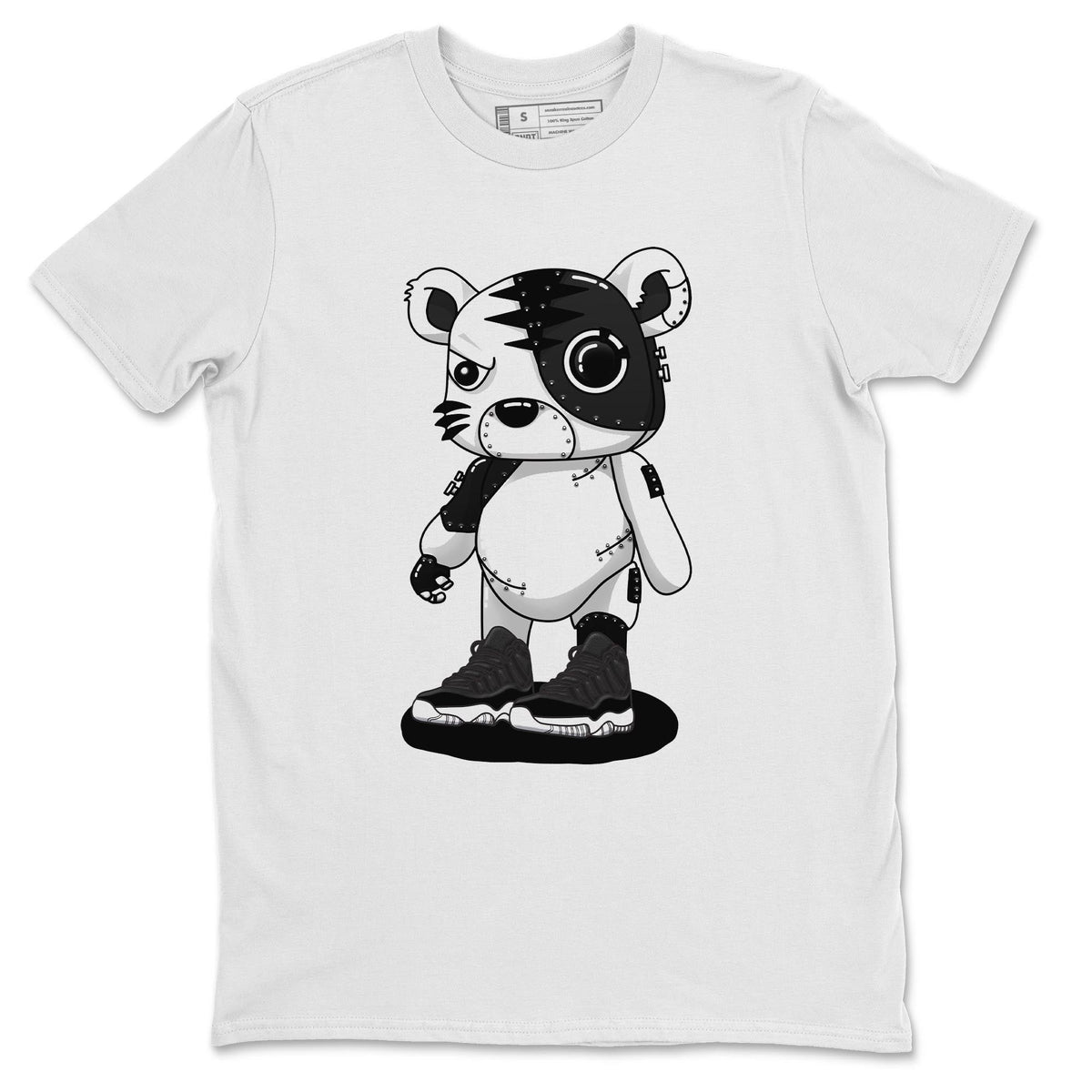 Jordan 11 72-10 Sneaker Matching T-Shirt Cyborg Tiger Sneaker Tees Jordan 11 72-10 Sneaker Release Tees Crew Neck Tees