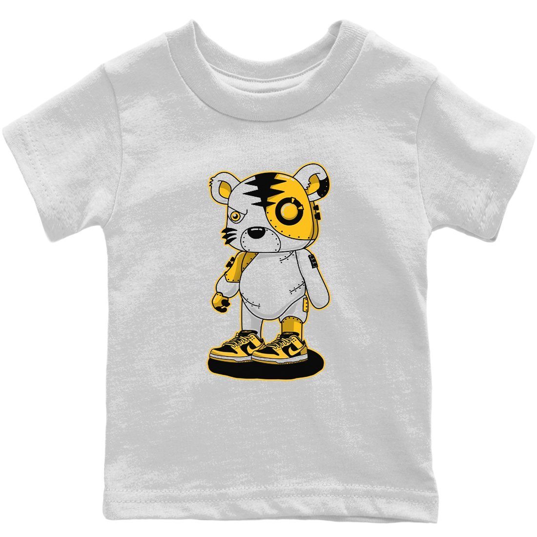 Dunk Championship Goldenrod Sneaker Match Tees Cyborg Tiger Sneaker Tees Dunk Championship Goldenrod Jordan to match sneaker T-Shirt Kids Shirts