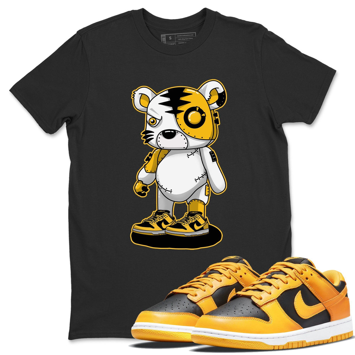 Dunk Championship Goldenrod Sneaker Match Tees Cyborg Tiger Sneaker Tees Dunk Championship Goldenrod Jordan to match sneaker T-Shirt Crew Neck Shirts