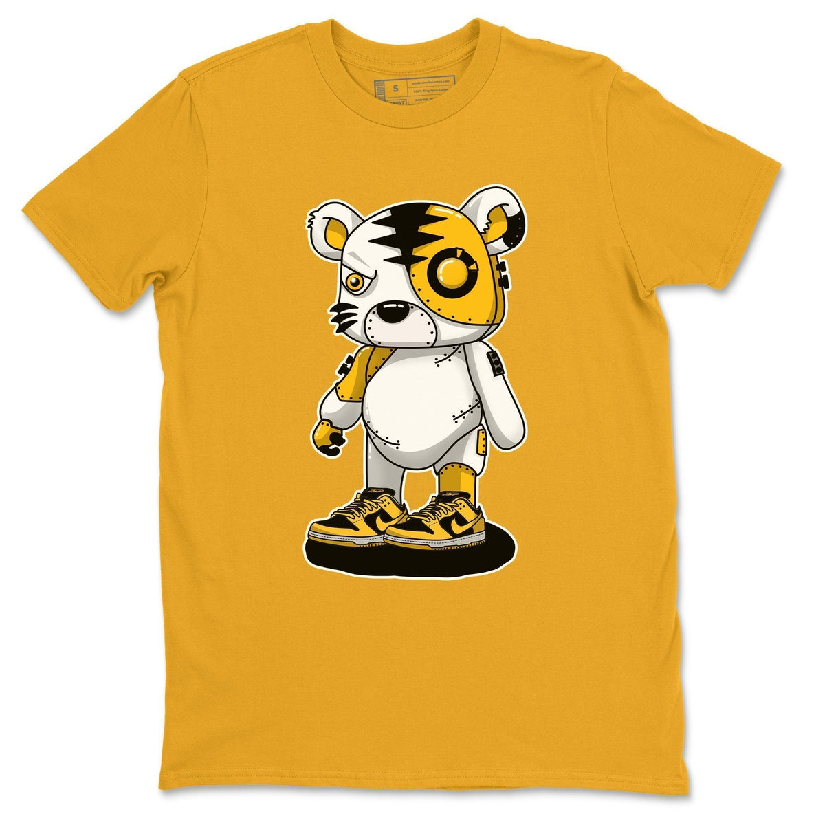 Dunk Championship Goldenrod Sneaker Match Tees Cyborg Tiger Sneaker Tees Dunk Championship Goldenrod Jordan to match sneaker T-Shirt Crew Neck Shirts