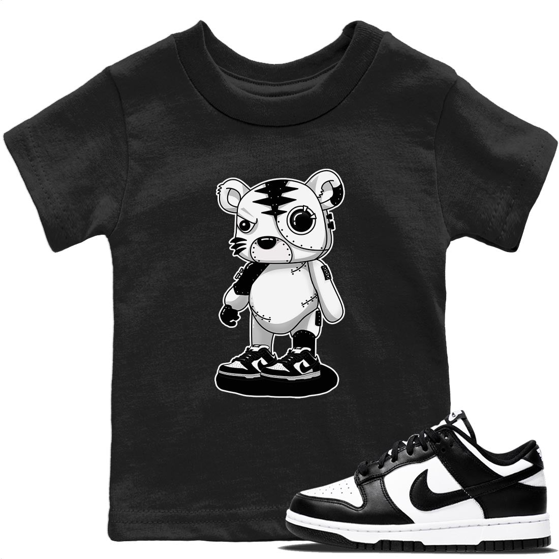 Dunk Panda Sneaker Match Tees Cyborg Tiger Sneaker Tees Dunk Panda Jordan to match sneaker T-Shirt Kids Shirts