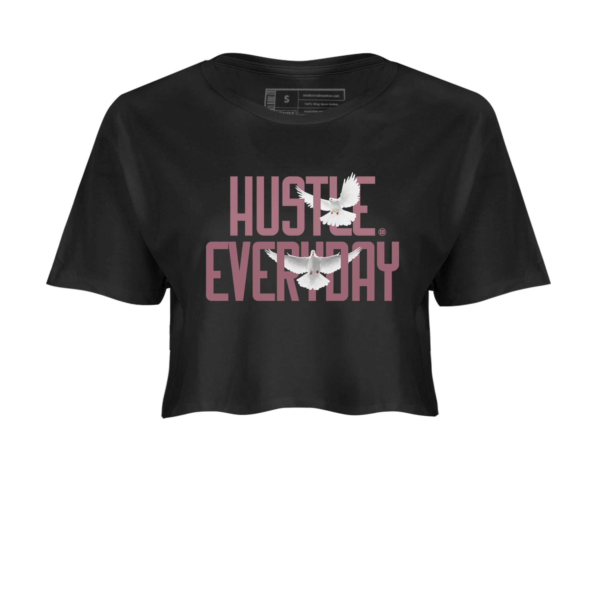 Air Jordan 1 High OG WMNS Mauve shirt to match jordans Daily Hustle crew neck streetwear t-shirt Air Jordan 1 Mauve Drip Gear Zone Black 2 Crop Sneaker Matching Tee