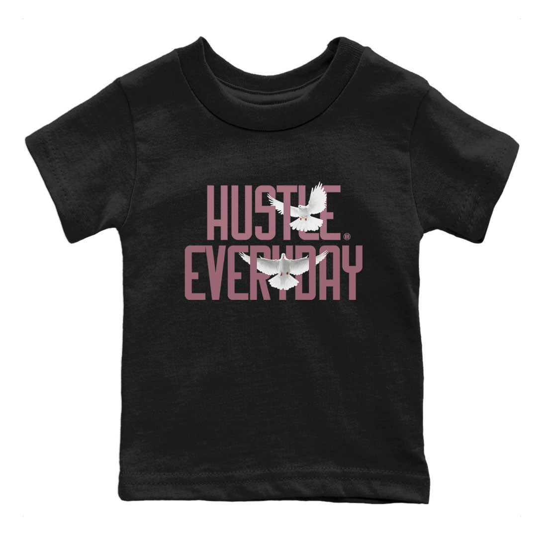 Air Jordan 1 High OG WMNS Mauve shirt to match jordans Daily Hustle crew neck streetwear t-shirt Air Jordan 1 Mauve Drip Gear Zone Baby Toddler Black 2 Sneaker Matching Tee