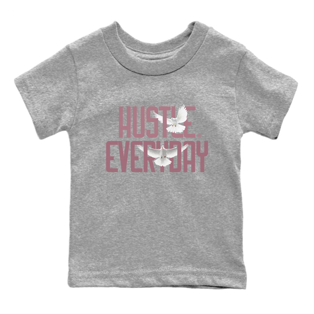 Air Jordan 1 High OG WMNS Mauve shirt to match jordans Daily Hustle crew neck streetwear t-shirt Air Jordan 1 Mauve Drip Gear Zone Baby Toddler Heather Grey 2 Sneaker Matching Tee