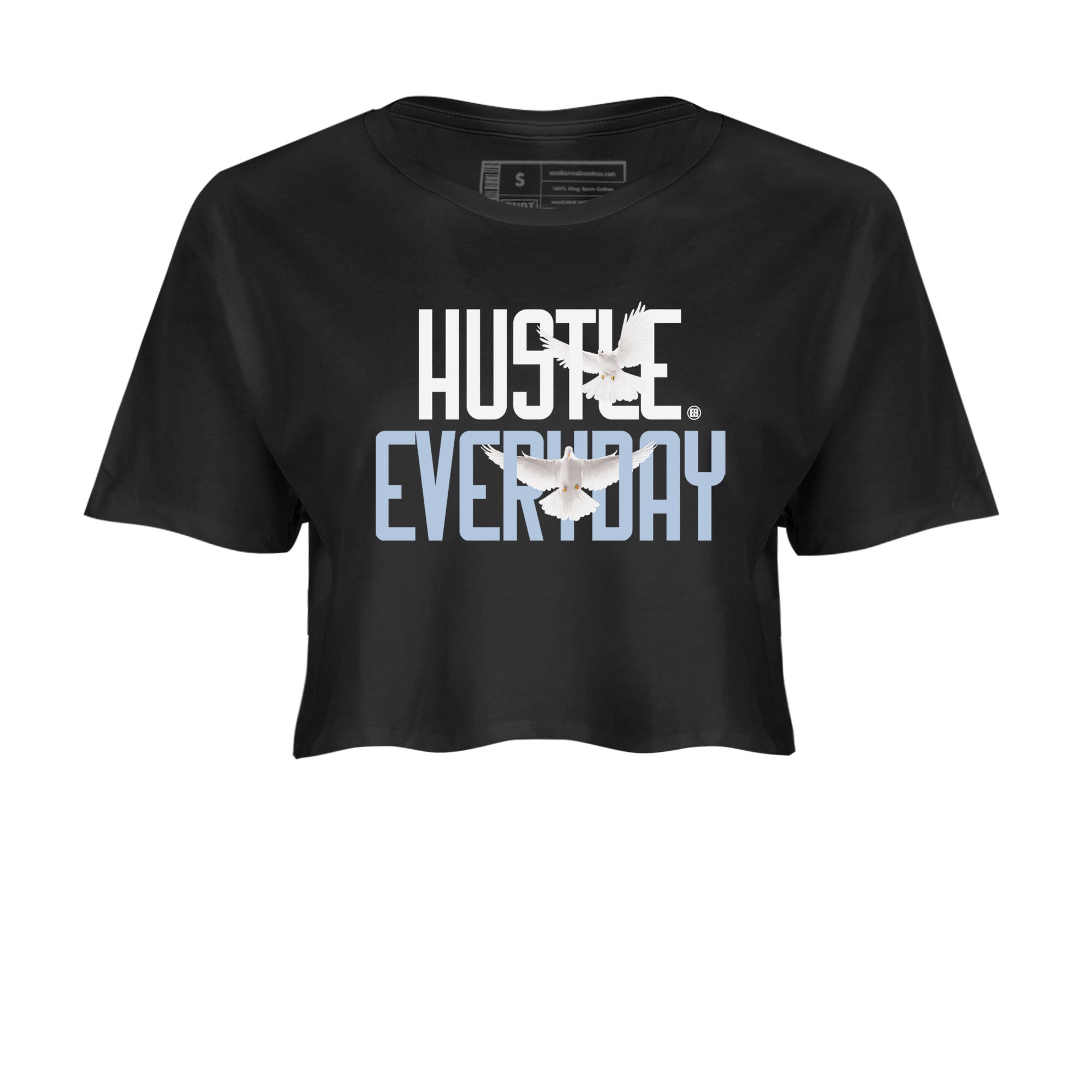 13s Blue Grey shirt to match jordans Daily Hustle sneaker tees Air Jordan 13 Blue Grey Drip Gear Zone Black 2 crop length shirt