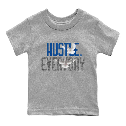 Air Jordan 3 Wizards Sneaker Match Tees Daily Hustle Shirts Air Jordan 3 Wizards Shirts Kids Shirts Heather Grey 2