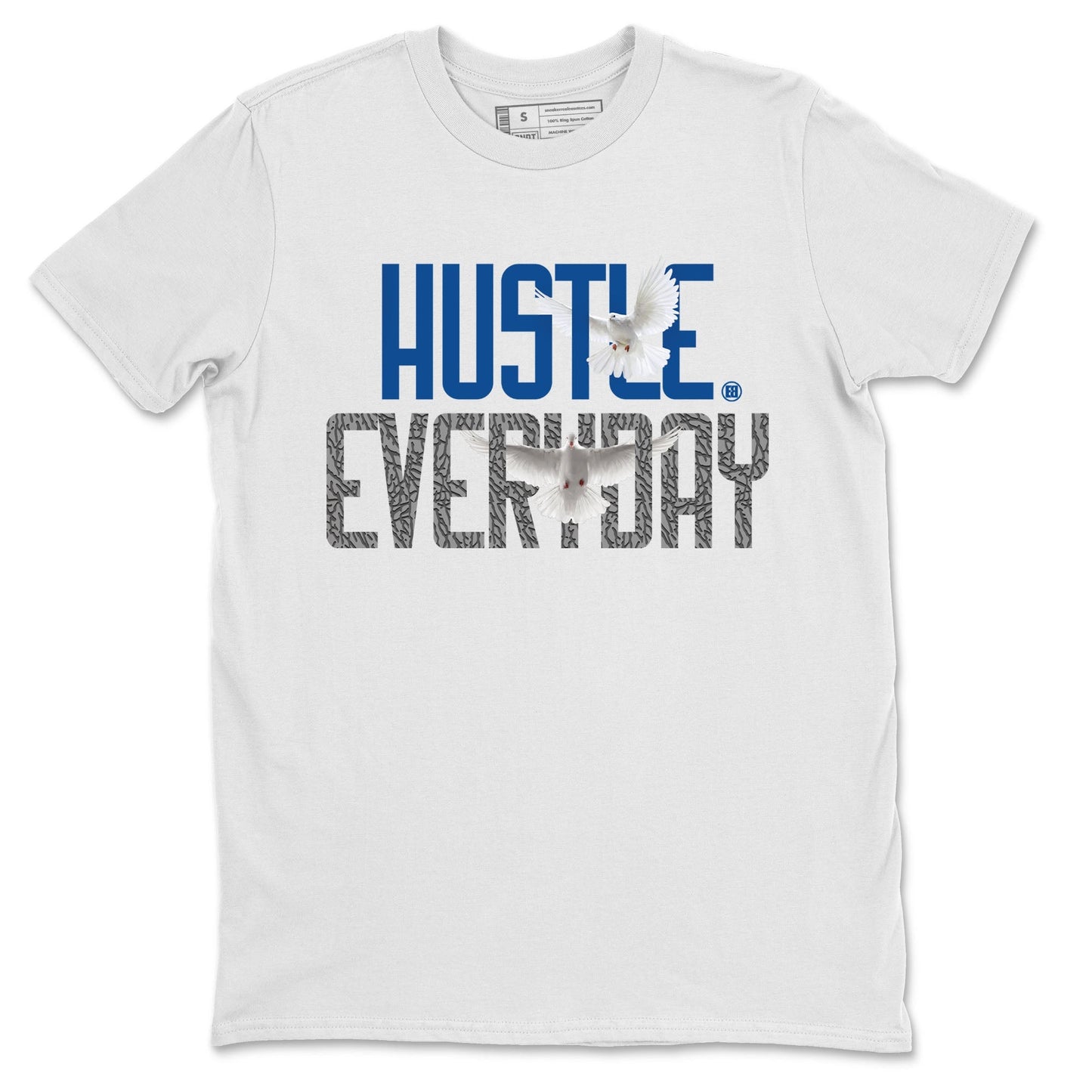 Air Jordan 3 Wizards Sneaker Match Tees Daily Hustle Shirts Air Jordan 3 Wizards Shirts Unisex Shirts White 2