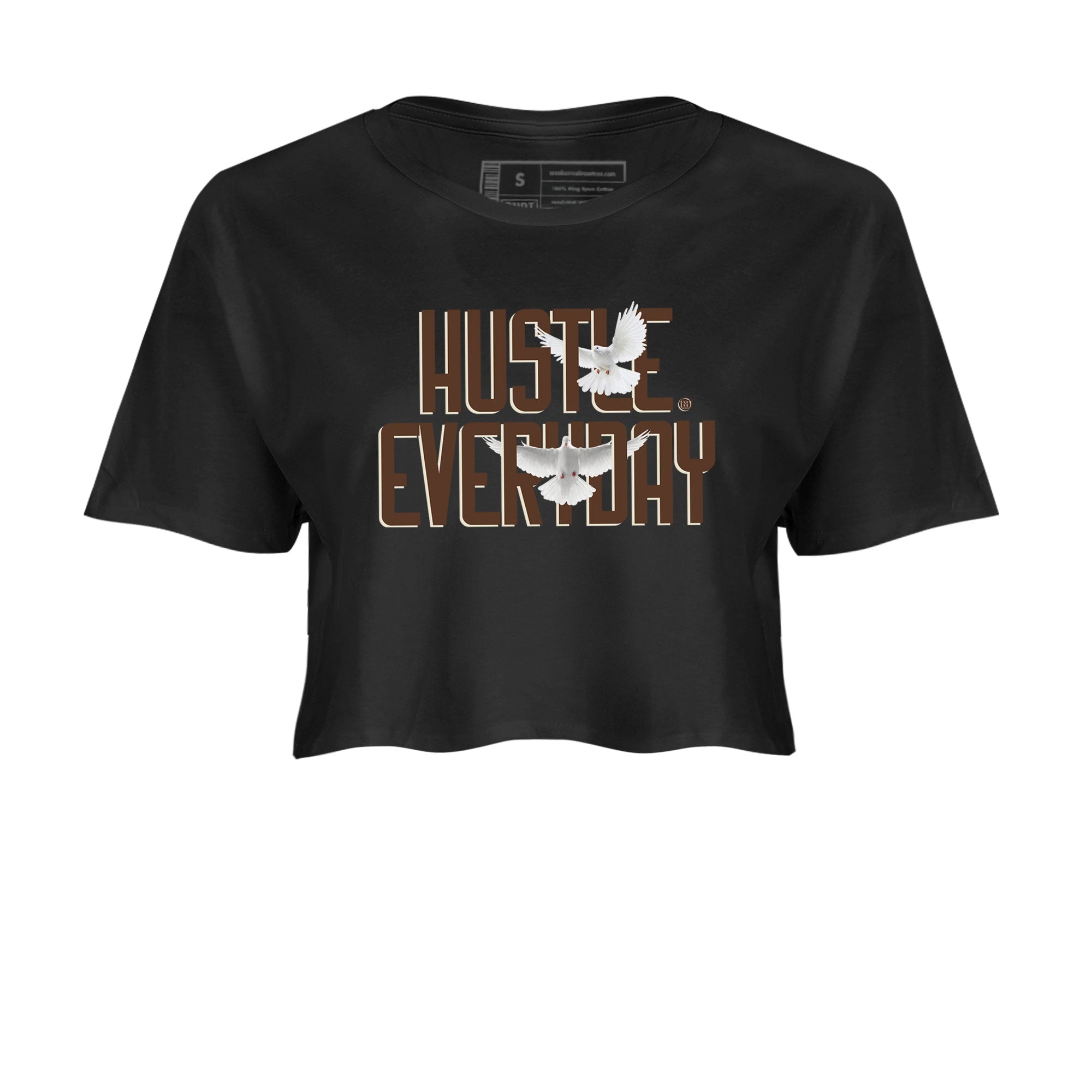 Dunk Low WMNS Cacao Wow sneaker sneaker shirt to match jordans Daily Hustle sneaker match tees Dunk Cacao Wow Drip Gear Zone Black 2 Crop T-Shirt
