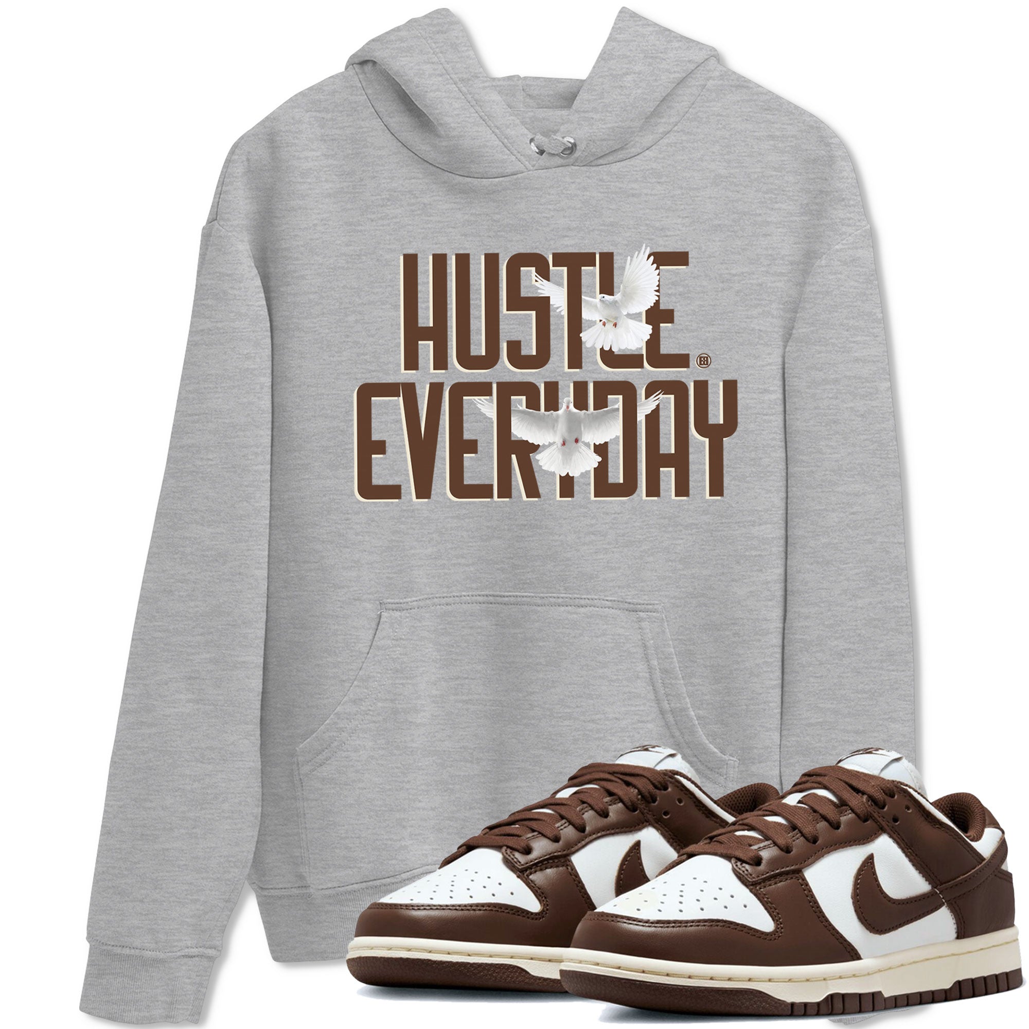 Dunk Low WMNS Cacao Wow sneaker shirt to match jordans Daily Hustle sneaker tees Dunk Cacao Wow Drip Gear Zone Crew Neck Unisex Cotton Sneaker T-Shirt Heather Grey 1 T-Shirt