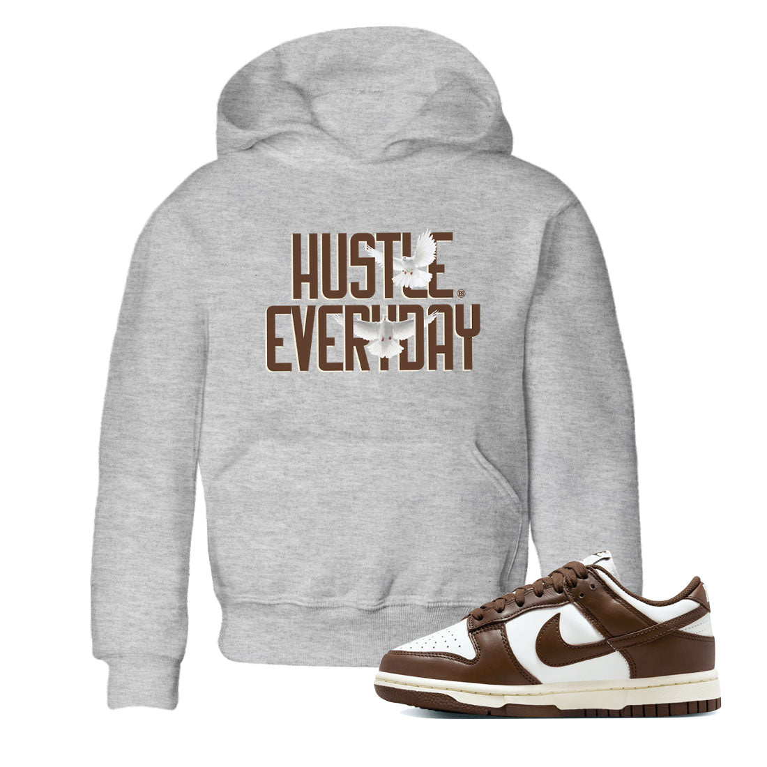 Dunk Low WMNS Cacao Wow sneaker sneaker shirt to match jordans Daily Hustle sneaker match tees Dunk Cacao Wow Drip Gear Zone Baby Toddler Heather Grey 1 T-Shirt