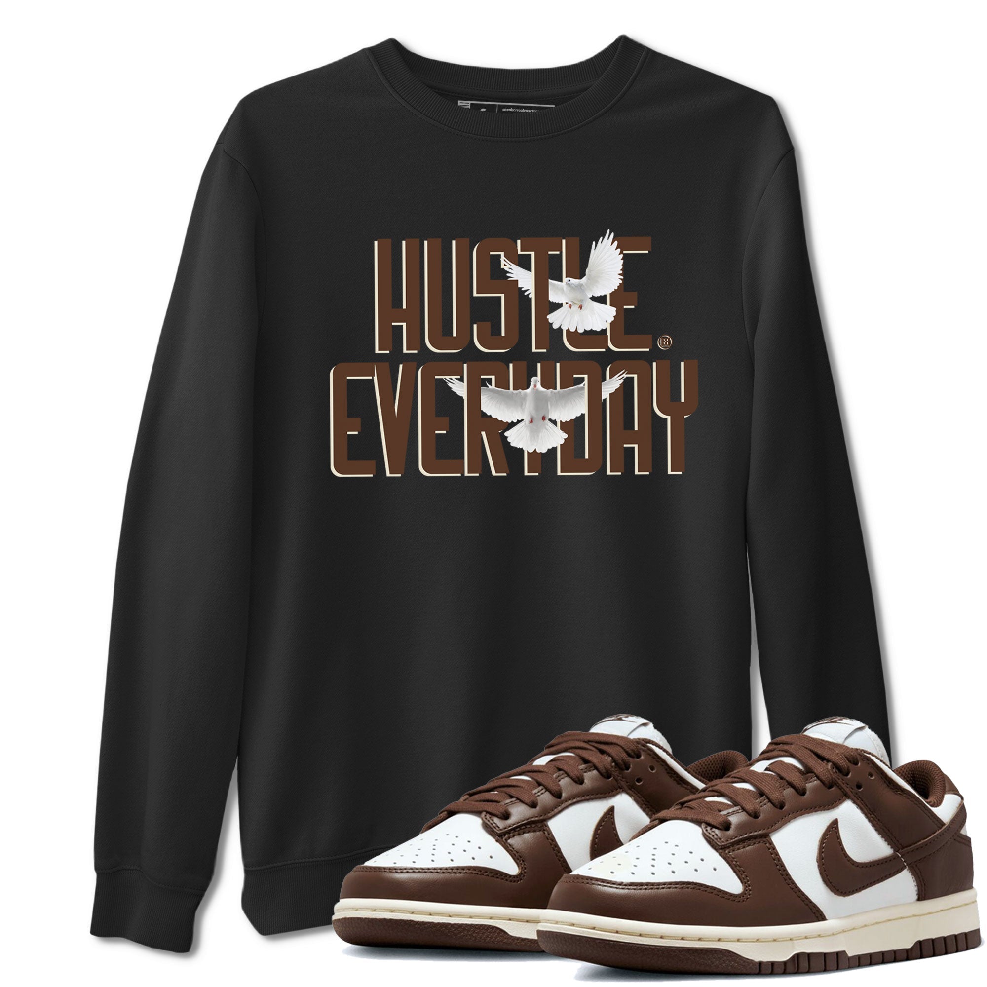 Dunk Low WMNS Cacao Wow sneaker shirt to match jordans Daily Hustle sneaker tees Dunk Cacao Wow Drip Gear Zone Crew Neck Unisex Cotton Sneaker T-Shirt Black 1 T-Shirt