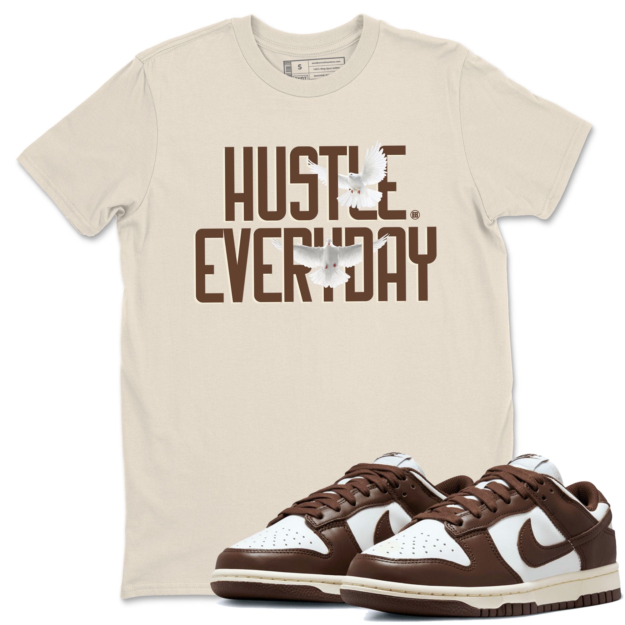Dunk Low WMNS Cacao Wow sneaker sneaker shirt to match jordans Daily Hustle sneaker match tees Dunk Cacao Wow Drip Gear Zones Short Sleeve Unisex Cotton Sneaker Matching T-Shirt Natural 1 T-Shirt