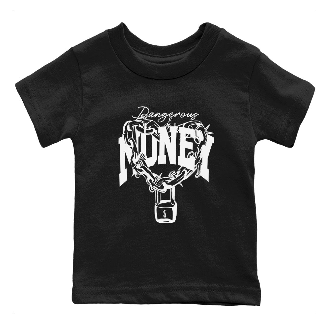 Air Jordan 1 panda shirt to match jordans Dangerous Money sneaker tees 1s Black White Drip Gear Zone Streetwear baby toddler Black 2 cotton Shirt