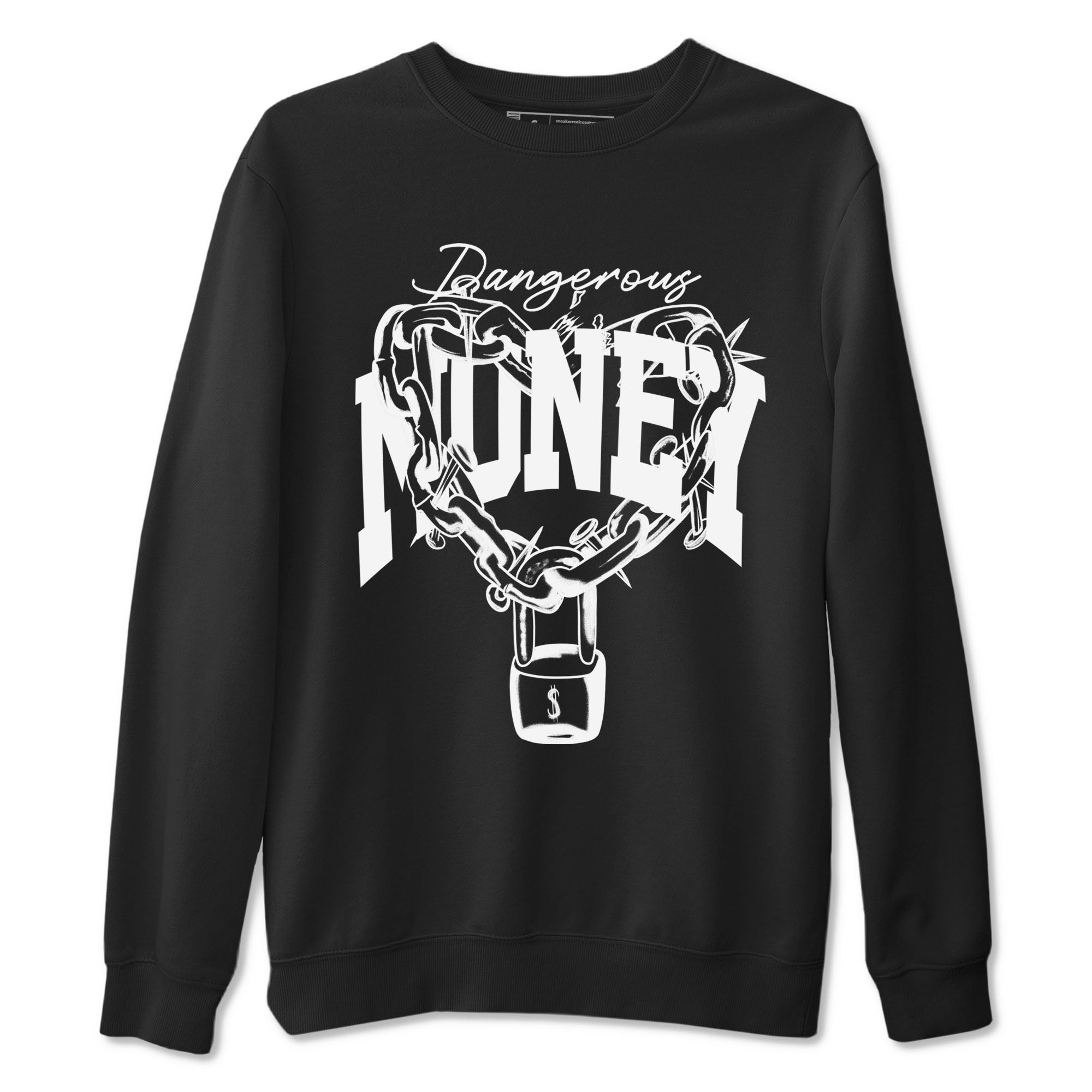 Air Jordan 1 panda shirt to match jordans Dangerous Money sneaker tees 1s Black White Drip Gear Zone Streetwear unisex cotton Black 2 crew neck shirt