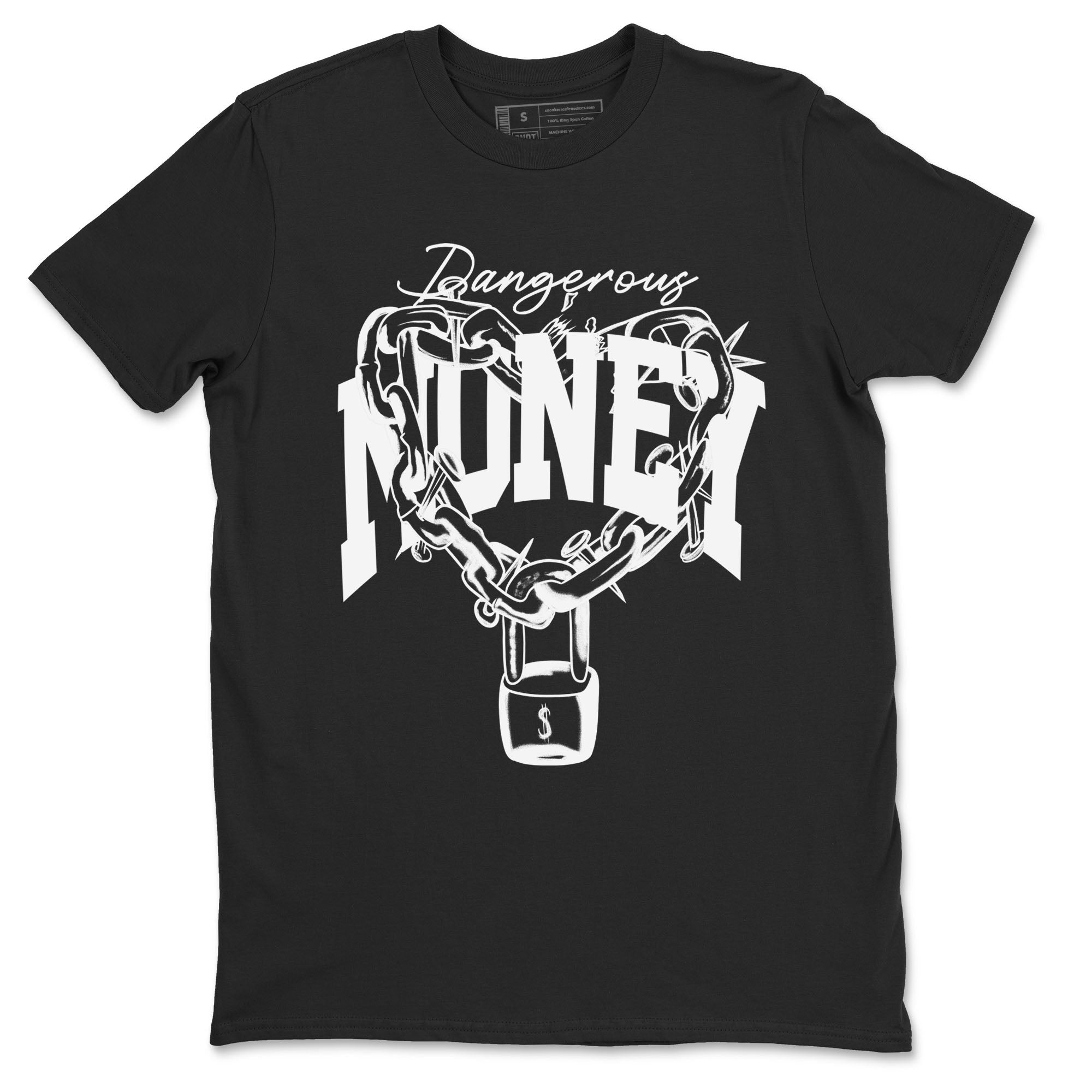Air Jordan 1 panda shirt to match jordans Dangerous Money sneaker tees 1s Black White Drip Gear Zone Streetwear unisex cotton Black 2 crew neck shirt