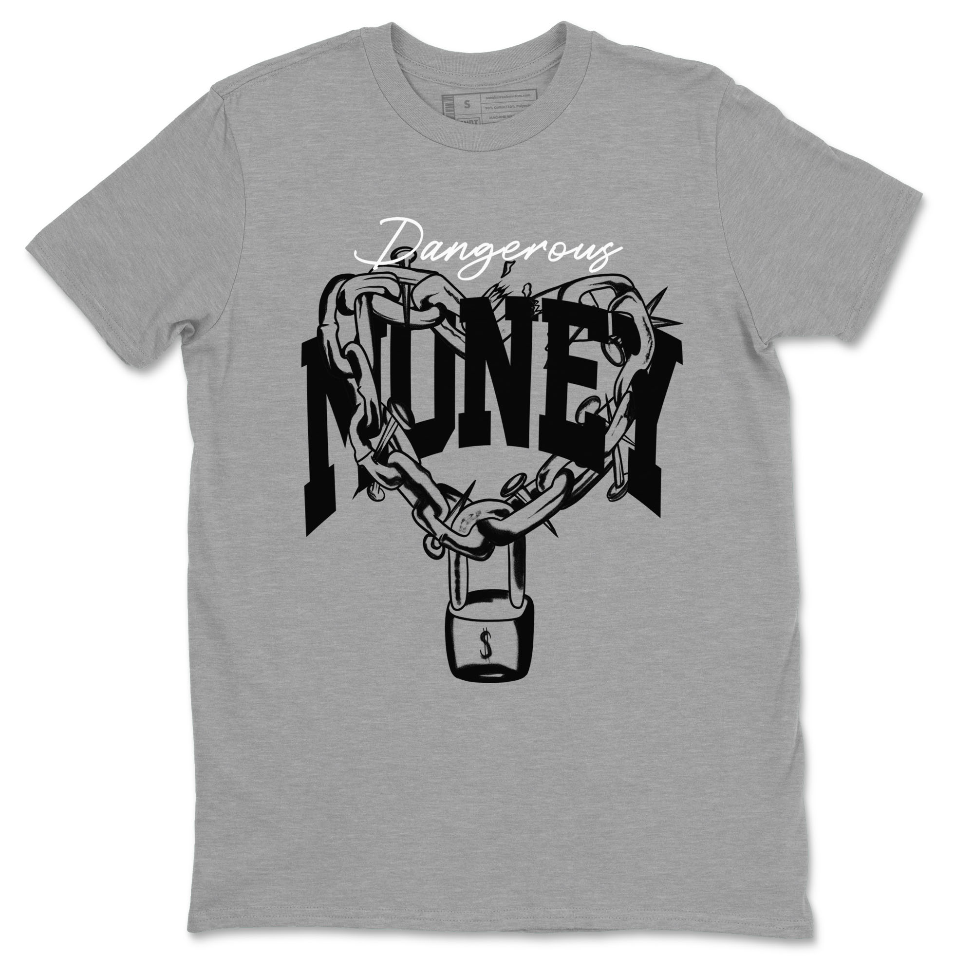 Air Jordan 1 panda shirt to match jordans Dangerous Money sneaker tees 1s Black White Drip Gear Zone Streetwear unisex cotton Heather Grey 2 crew neck shirt