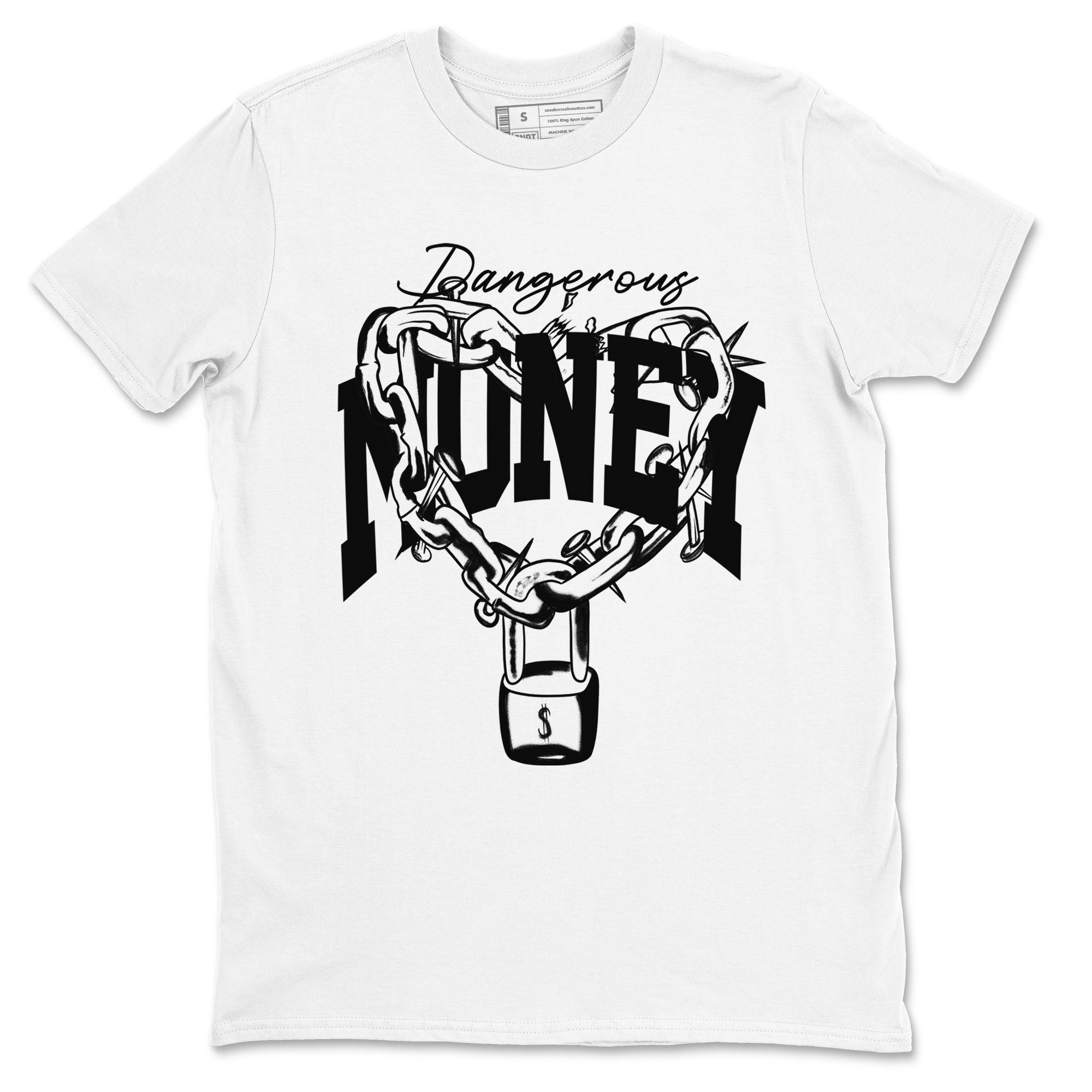 Air Jordan 1 panda shirt to match jordans Dangerous Money sneaker tees 1s Black White Drip Gear Zone Streetwear unisex cotton White 2 crew neck shirt